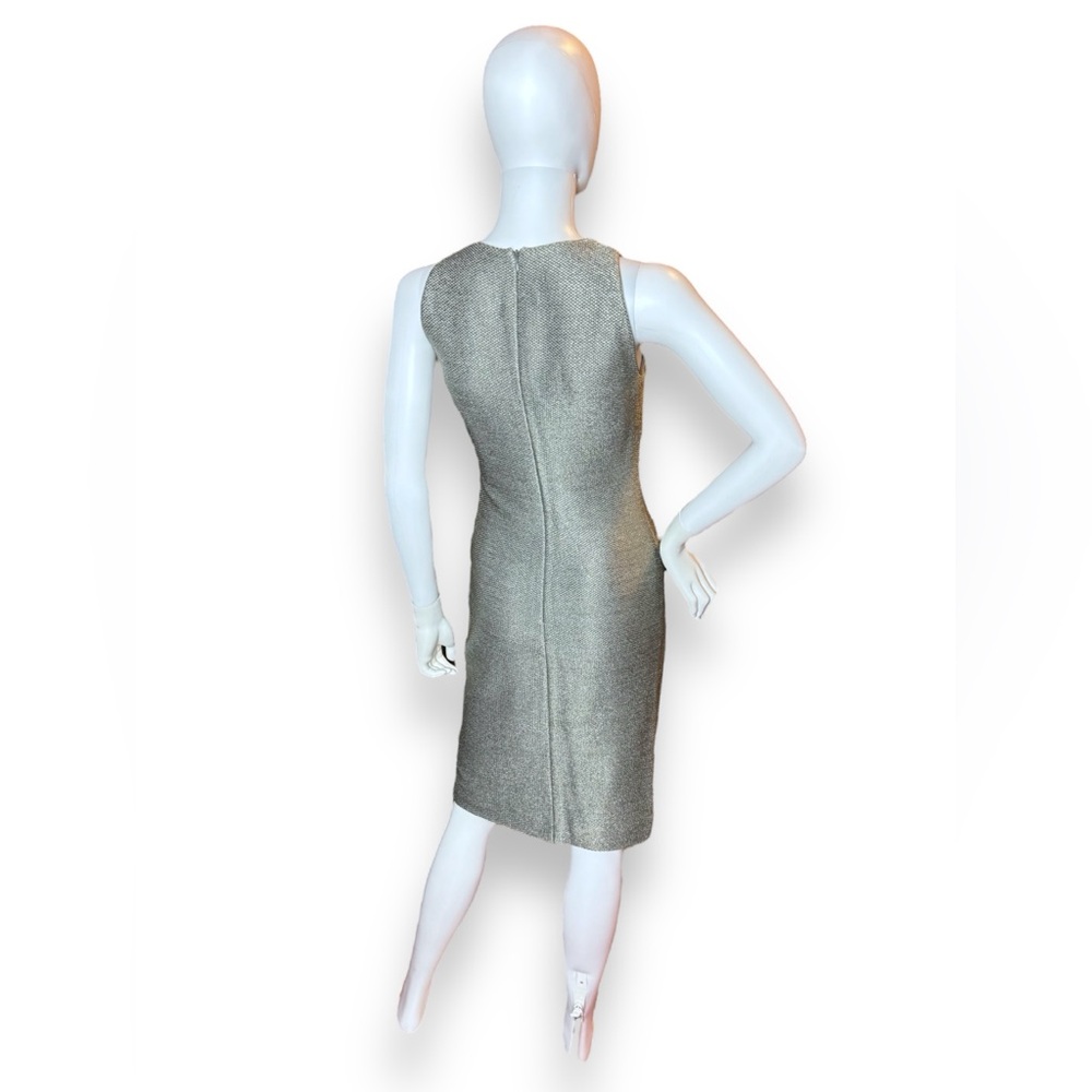 Akris Structured Metallic Techno Weave Sheath Dre… - image 8